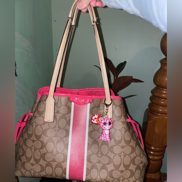 Coach Brown and Pink Signature Tote Bag one of a kind bag - Picture 2 of 12
